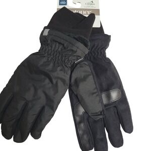 Isotoner Mens‎ smartDri smartTouch Winter Gloves Black Medium 716M1 Eco Comfort